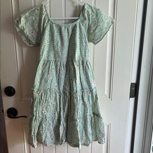 Derek Heart Mint Floral Kids Dress
